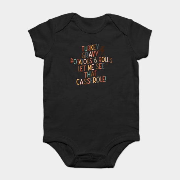 Turkey Gravy Potatoes & Roll Baby Bodysuit by The WYLD Tribe